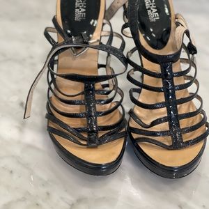 Black Michael Kors strappy shoes